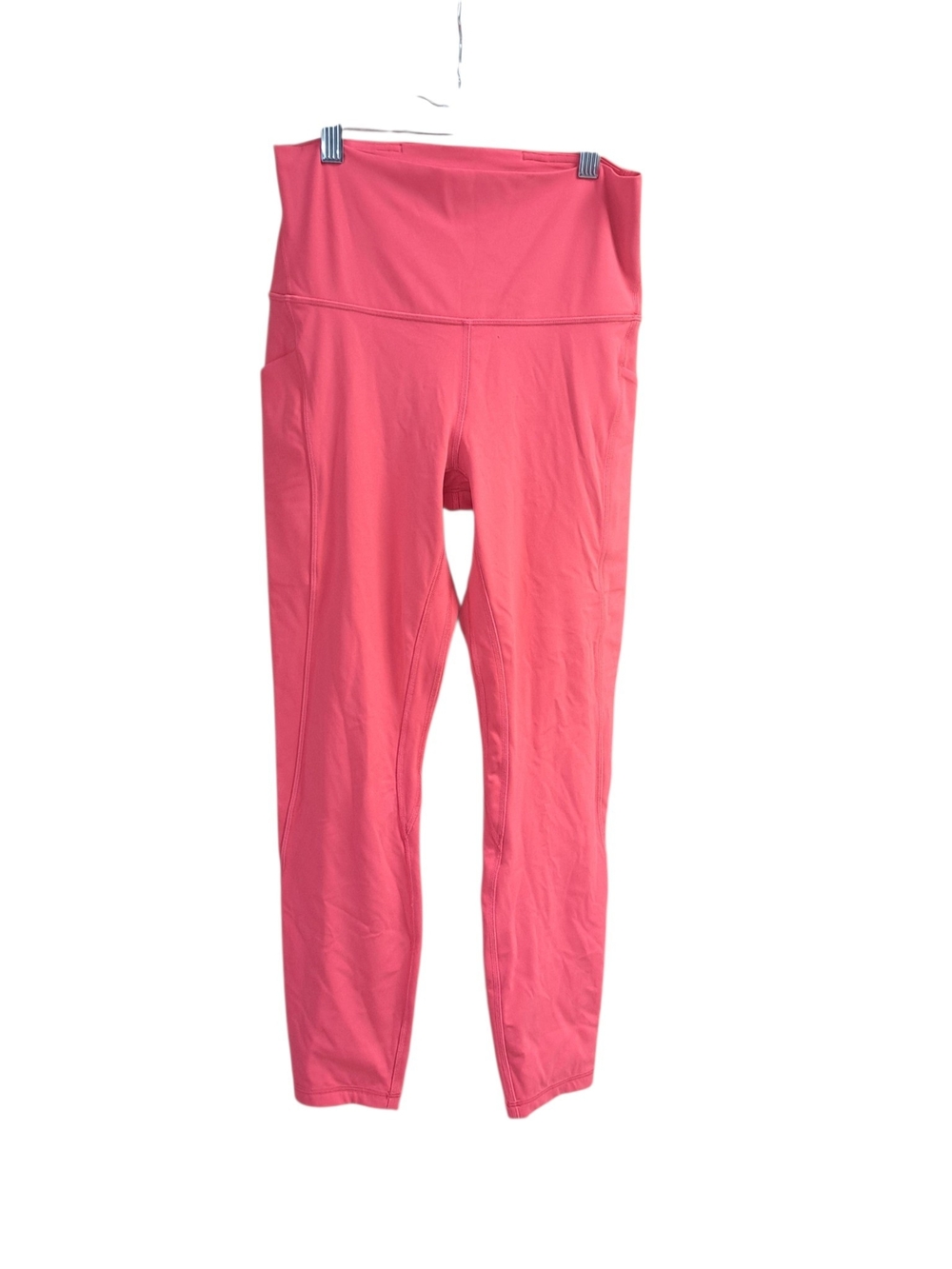 Lululemon Women’s Pink High Rise Leggings Side Pockets Estimated Size 4